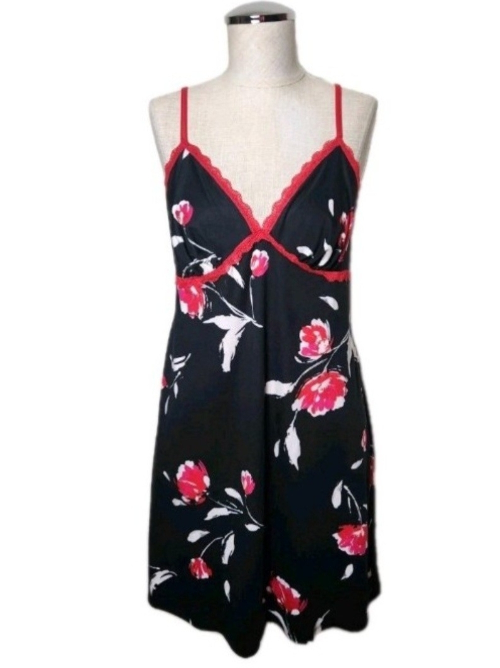 Secret Treasures Chemise Floral Nightgown Slip Dress Lingerie Size Medium (8-10)